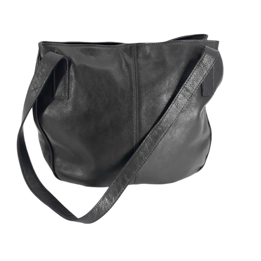 Cassis Genuine Leather Black Shoulder Bag Braided‎ - Picture 6 of 17